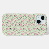 シームレス ピンクローズ 水彩パターン Case-Mate iPhoneケース (裏面 (横))