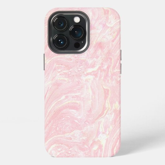 シームレス ピンク大理石模様 iPhoneケース (裏面)