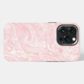 シームレス ピンク大理石模様 iPhoneケース (裏面横)