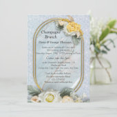 シームレス ライトブルー、ピンク & ホワイト マンダラ 招待状 (スタンド正面)