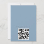 シームレス ライトブルー、ピンク & ホワイト マンダラ 招待状 (裏面)