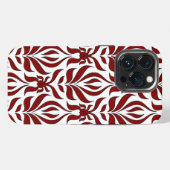 シームレス 赤と白の模様デザイン  iPhoneケース (裏面横)