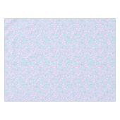 シームレフローラスミレ葉ーの花レース青wh テーブルクロス (正面(横))