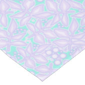 シームレフローラスミレ葉ーの花レース青wh テーブルクロス (アングル)