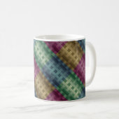 シームレモダンスなストライプの数々の抽象芸術線の色 コーヒーマグカップ (正面右)