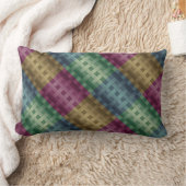 シームレモダンスなストライプの数々の抽象芸術線の色 ランバークッション (ブランケット)