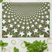 シームレ伝統的スサメ キッチンタオル (折り畳み)