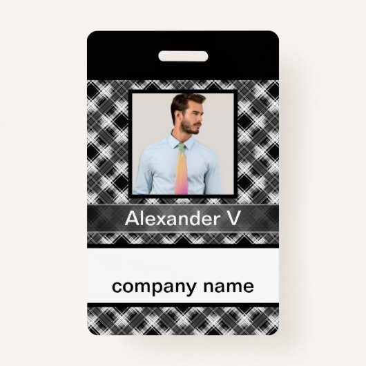 シームレ市松模様にスの格子模様の抽象芸術パターンの再 バッジ (正面)