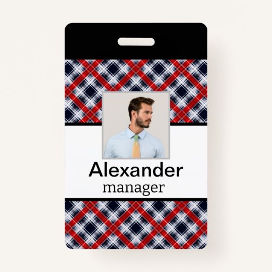 シームレ市松模様にスの格子模様の抽象芸術パターンの再 バッジ (正面)