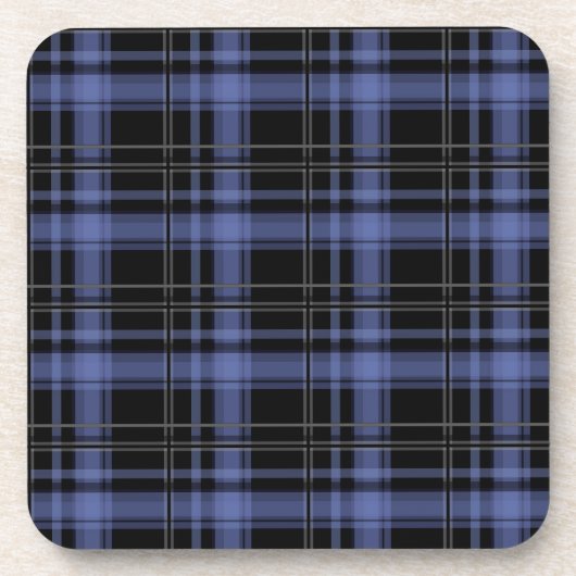 シームレ市松模様にスの格子状タータンチェック列ストライプの束 コースター (正面)