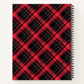 シームレ市松模様にスの格子状タータンチェック列ストライプの束 ノートブック (裏面)