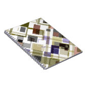 シームレ市松模様にスタータンチェックパターン青眉 ノートブック (右側)