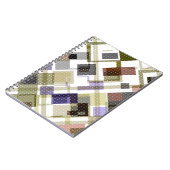 シームレ市松模様にスタータンチェックパターン青眉 ノートブック (左側)