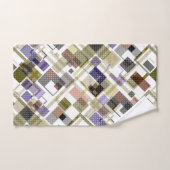 シームレ市松模様にスタータンチェックパターン青眉 バスタオルセット (ハンドタオル)