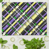 シームレ市松模様にスプレイド抽象芸術正方形ジオメトリ キッチンタオル (折り畳み)