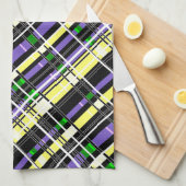 シームレ市松模様にスプレイド抽象芸術正方形ジオメトリ キッチンタオル (四つ折り)