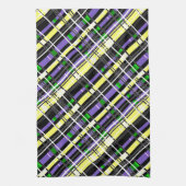 シームレ市松模様にスプレイド抽象芸術正方形ジオメトリ キッチンタオル (縦)