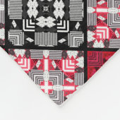 シームレ市松模様にスプレイド抽象芸術正方形ジオメトリ フリースブランケット (角)