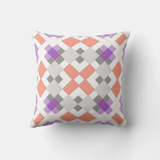 シームレ市松模様にス抽象芸術正方形の幾何学的pr クッション (裏面)