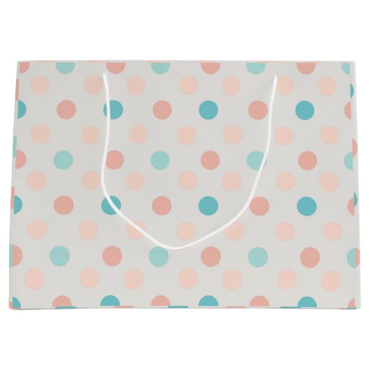 シームレ点々のあるス模様 ラージペーパーバッグ (正面)