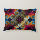 シームレ華美スなテクスチャ背景斜波 アクセントクッション (裏面)