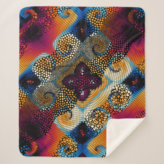 シームレ華美スなテクスチャ背景斜波 シェルパブランケット (正面)