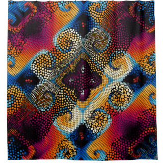 シームレ華美スなテクスチャ背景斜波 シャワーカーテン