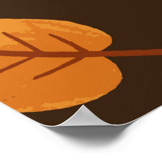 シームレ飾スなパターン(紅葉付き) ポスター (角)