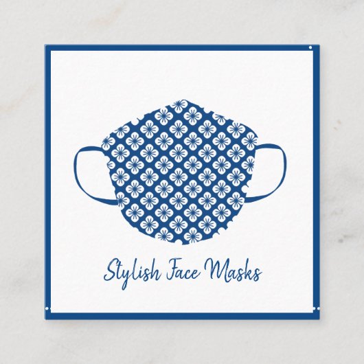 シーメスタイリッシュス顔カバーマスクデザイナ スクエア名刺 (正面)