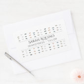 シーメストレザーテーラーハンドステッチのパターン 長方形シール (封筒)