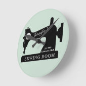 シーメストレスキルター裁縫ギフト裁縫マシンRou ラウンド壁時計 (傾斜)