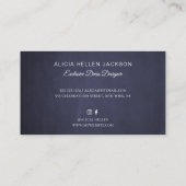 シーメストレスラグジュアリーダイヤモンドドレスファッションデザイナー 名刺 (裏面)