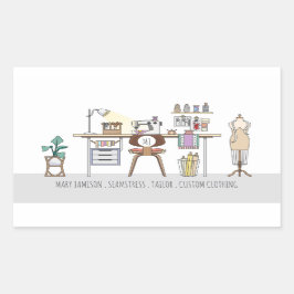 シーメストレテーラーメイドオーダーメイドアトリエ 長方形シール