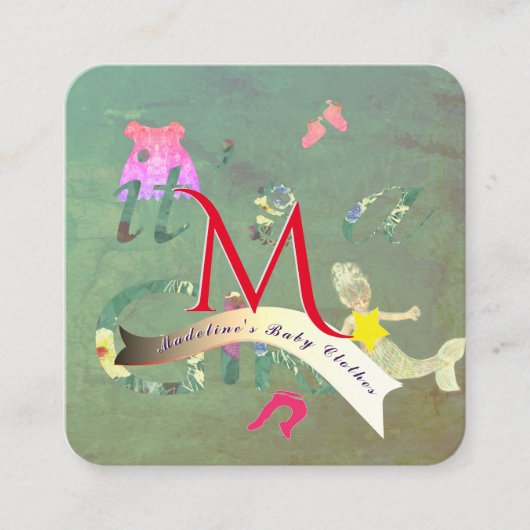 シーメストレベビー衣類事業 スクエア名刺 (正面)