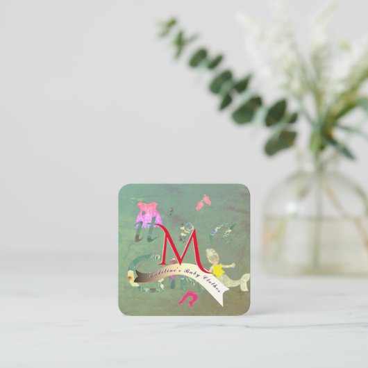 シーメストレベビー衣類事業 スクエア名刺 (スタンド正面)