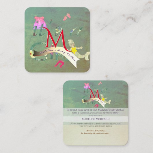 シーメストレベビー衣類事業 スクエア名刺 (正面/裏面)