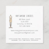 シーメストワークショップ裁縫機械及び工具 スクエア名刺 (裏面)