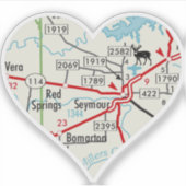 シーモアテキサス州の地図 シール (正面)