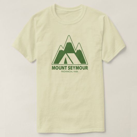 シーモア山州立公園の山々でのキャンプ Tシャツ (デザイン正面)