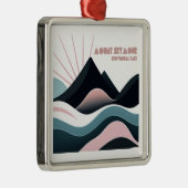 シーモア山州立公園の色とった丘 メタルオーナメント (右)