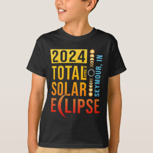 シーモア・インディアナ太陽のトータル日食2024 Tシャツ