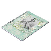 シーモスグリーンと葉 ノートブック (左側)