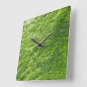 シーモスグリーン自然グラスビーチ 航海の スクエア壁時計 (傾斜)