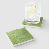 シーモスグリーン自然グラスビーチ 航海の ストーンコースター (横)