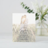 シーモダングラスアクア金ゴールド葉ウェディング招待 (スタンド正面)