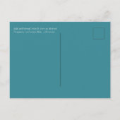 シーモダングラス海ピーコックブルーティール（緑がかった色）結婚ズ ポストカード (裏面)