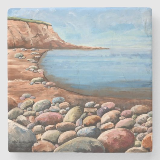 シーモダンコー絵を描スト ストーンコースター (正面)