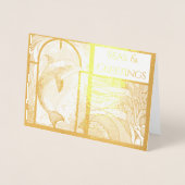 シーモダンズ航海の&グリーティングドルフィン 箔カード (正面)