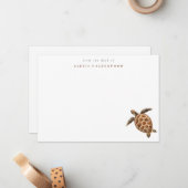 シーモダンタパーソナライズされたメ ノートカード (正面/裏面インサイチュ)