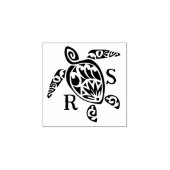 シーモダンタートルモノグラ結婚ム ラバースタンプ (インプリント)